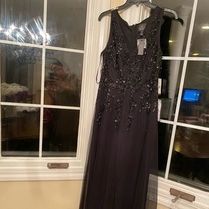 Adrianna papell beaded georgette jumpsuit